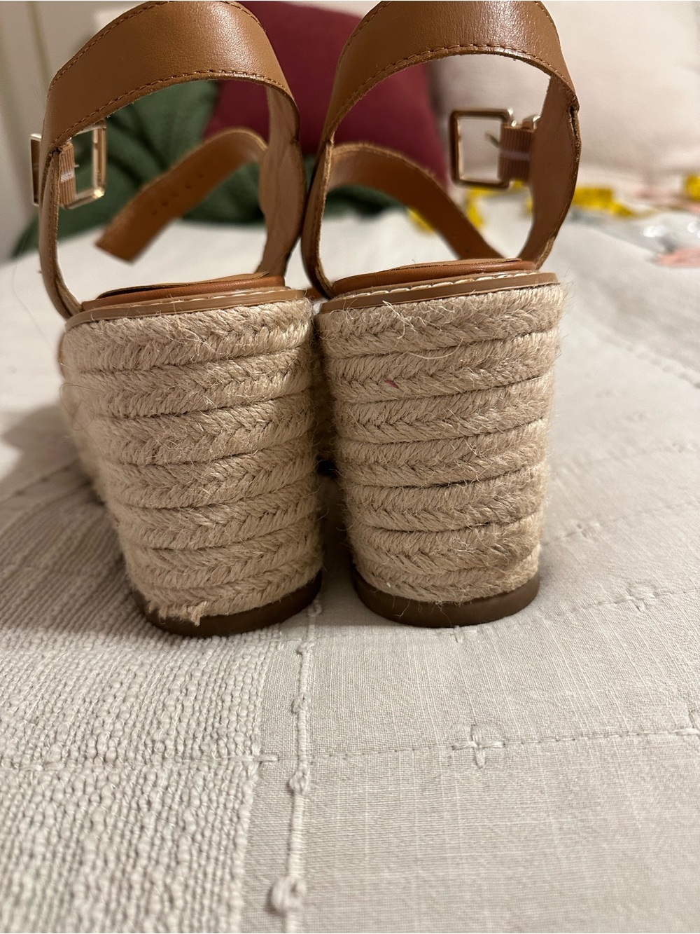 Crown Vintage Tan Platform Espadrille Sandals - Picture 6 of 7